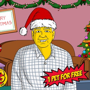Simpsons style gift for husband, Turn me into a Simpsons character, Unusual gift for the family, Christmas Gift for my lovely husband