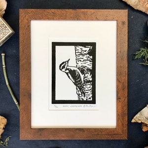 Woodpecker Original Block Print