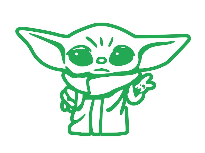 Baby Yoda Decal Mandalorian Decal Baby Yoda Car Decal Etsy.de