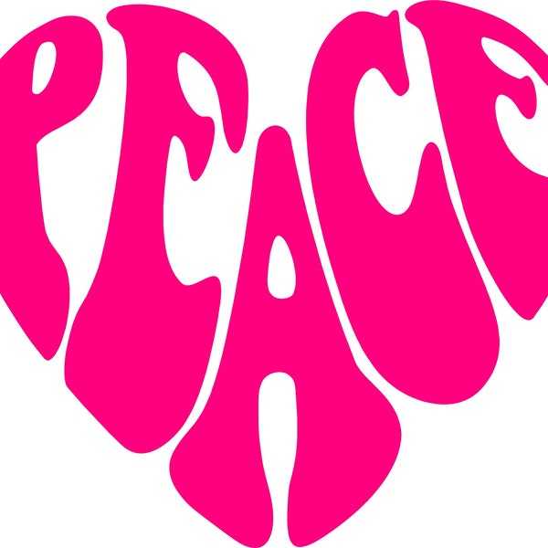 Hippie PEACE HEART Decal bumper sticker-funny, love, hippie - Car Window Truck Laptop