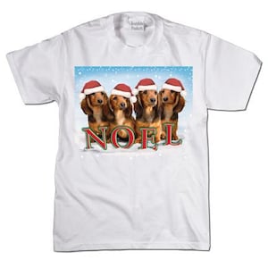 Noel Dachshund Christmas Shirt | Dachshund Dog Lover | Christmas Dog | Holiday Shoot | Furry Xmas | Festive Cotton Shirt