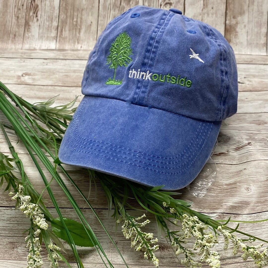Cap Design Tree Embroidered Tree Cap: Distressed Cotton Twill, Nature Lover Gift - Etsy