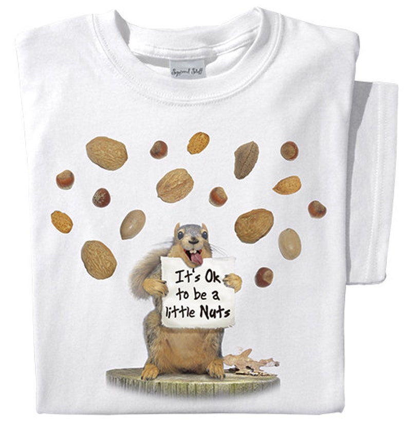 It's Ok to Be Nuts Tshirt Funny Squirrel Tee Etsy