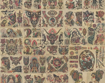 Vintage Tattoo Flash Etsy