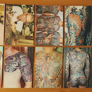 Sailor Jerry Photo de style japonais vintage traditionnel, Lot de cartes postales 4X6 Hawaii Tattoo Photos, Cartes postales