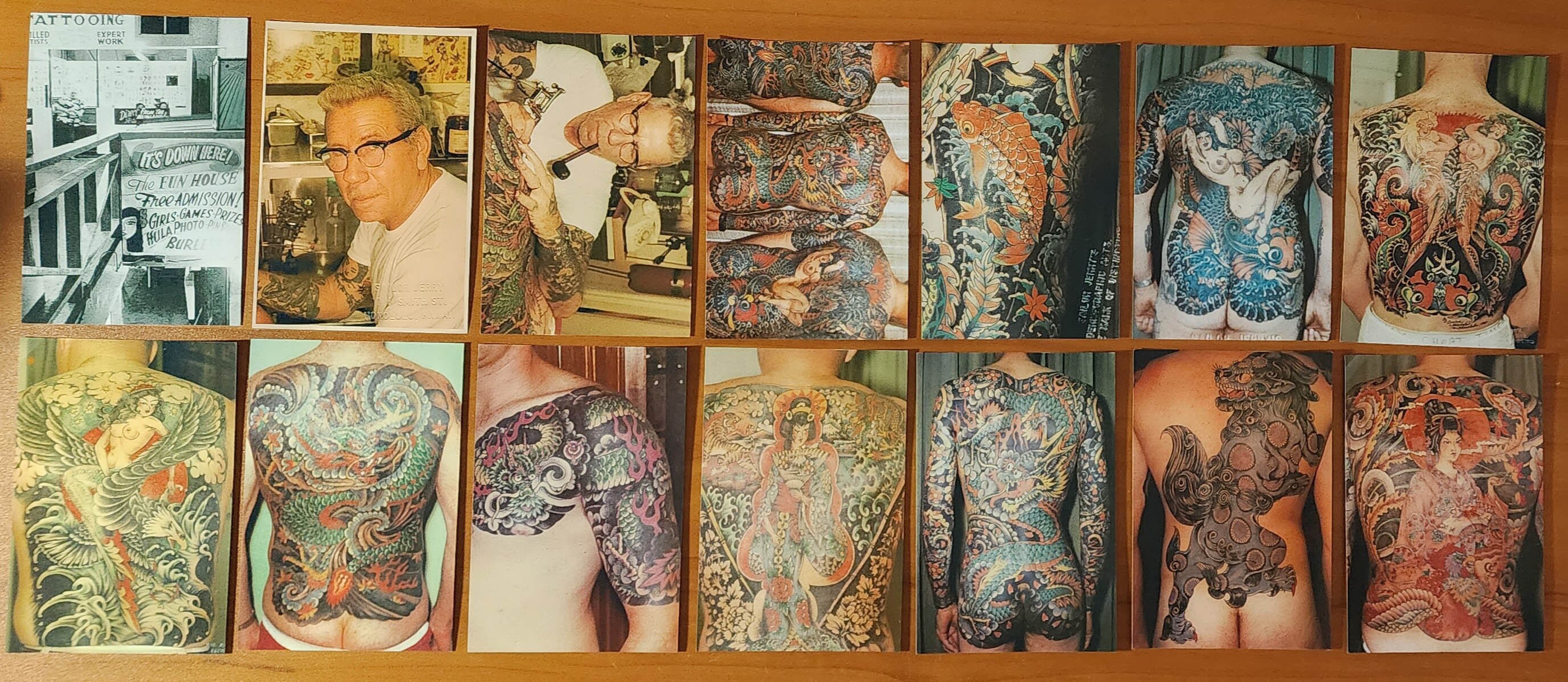Sailor Jerry Traditional Vintage Japanese Style Photo, Post Card Lot 4X6 Hawaii Tattoo Photos, Post Cards