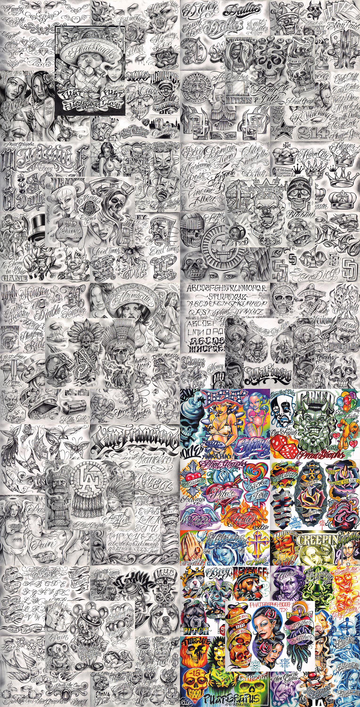 Boog From the Streets With Love Gangsta Style Tattoo Flash