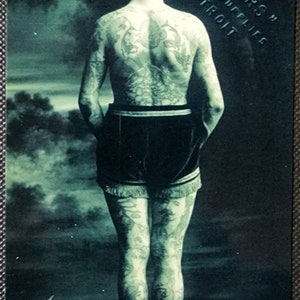 Vintage Percy Waters Traditionelle Tattoo Künstler, Tattoo Foto Post Karte 4x6 Alt Schwarz Weiß Tattoo Bild