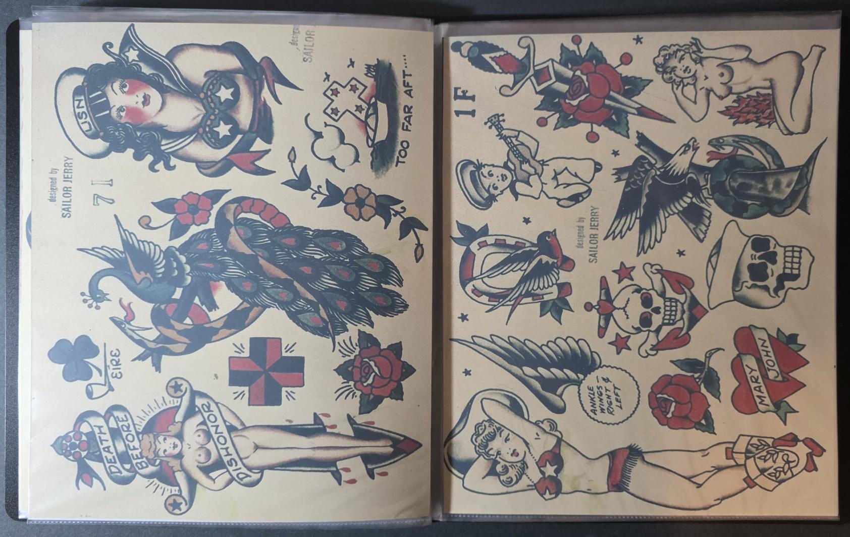 Sailor Jerry Traditional Vintage Style Tattoo Flash Portfolio Book