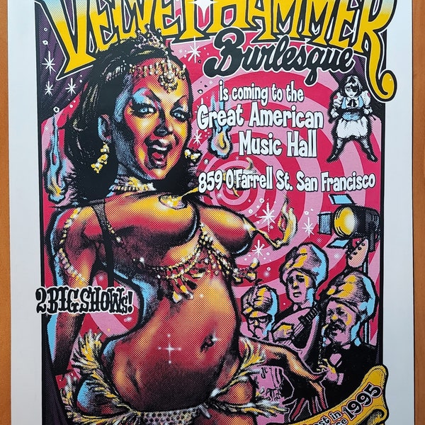 Rockin Jelly Bean Velvet Hammer Burlesque 13X19" POSTER "Promtional Use Only"