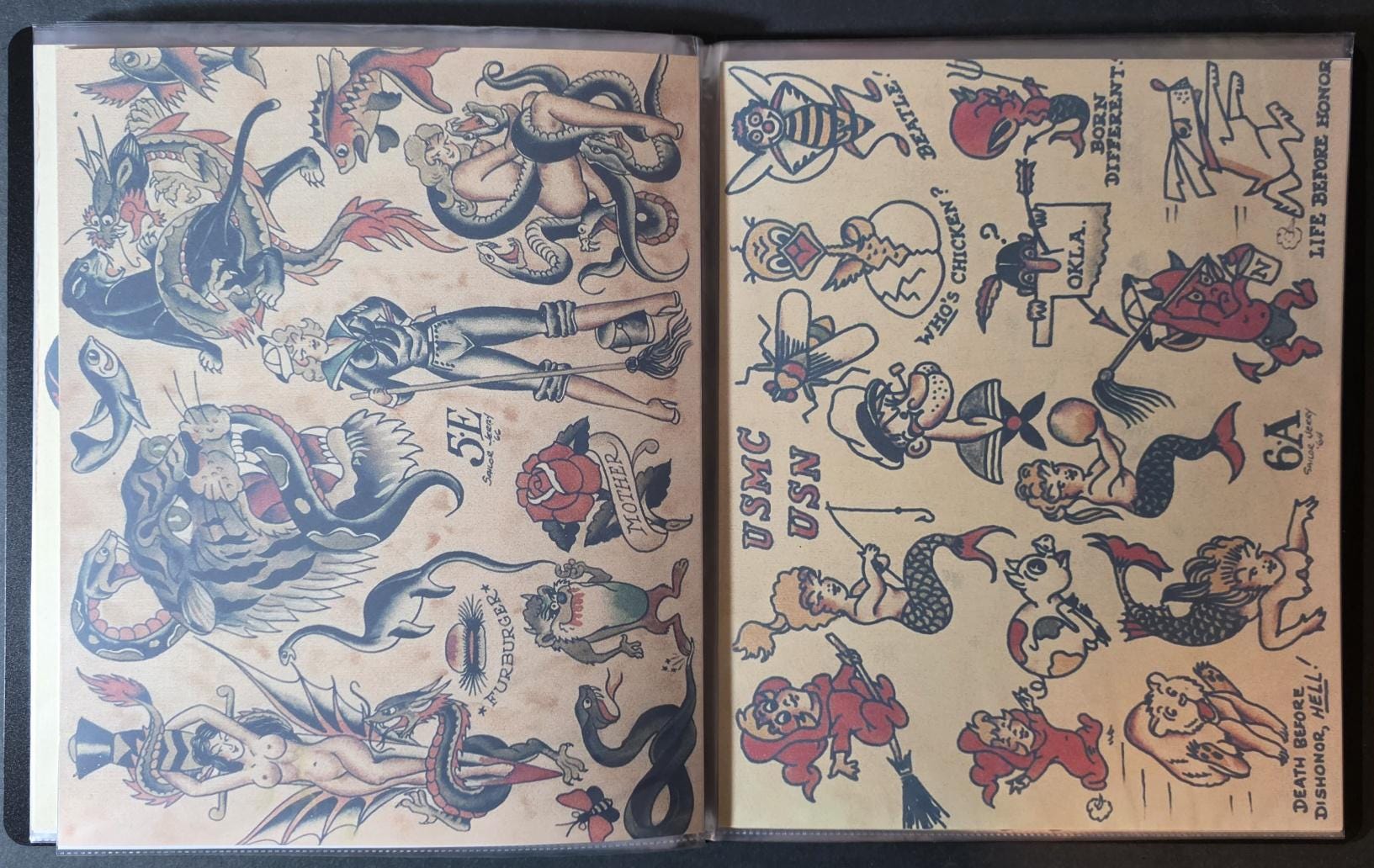 Sailor Jerry Traditional Vintage Style Tattoo Flash Portfolio Book