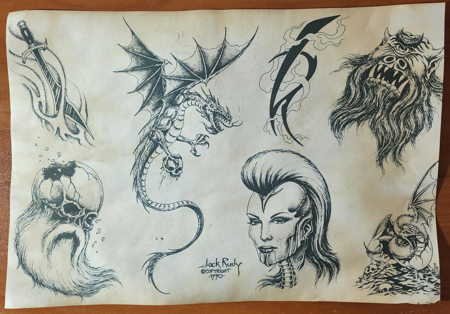 Jack rudy tattoo flash - Bronctattooaus.com