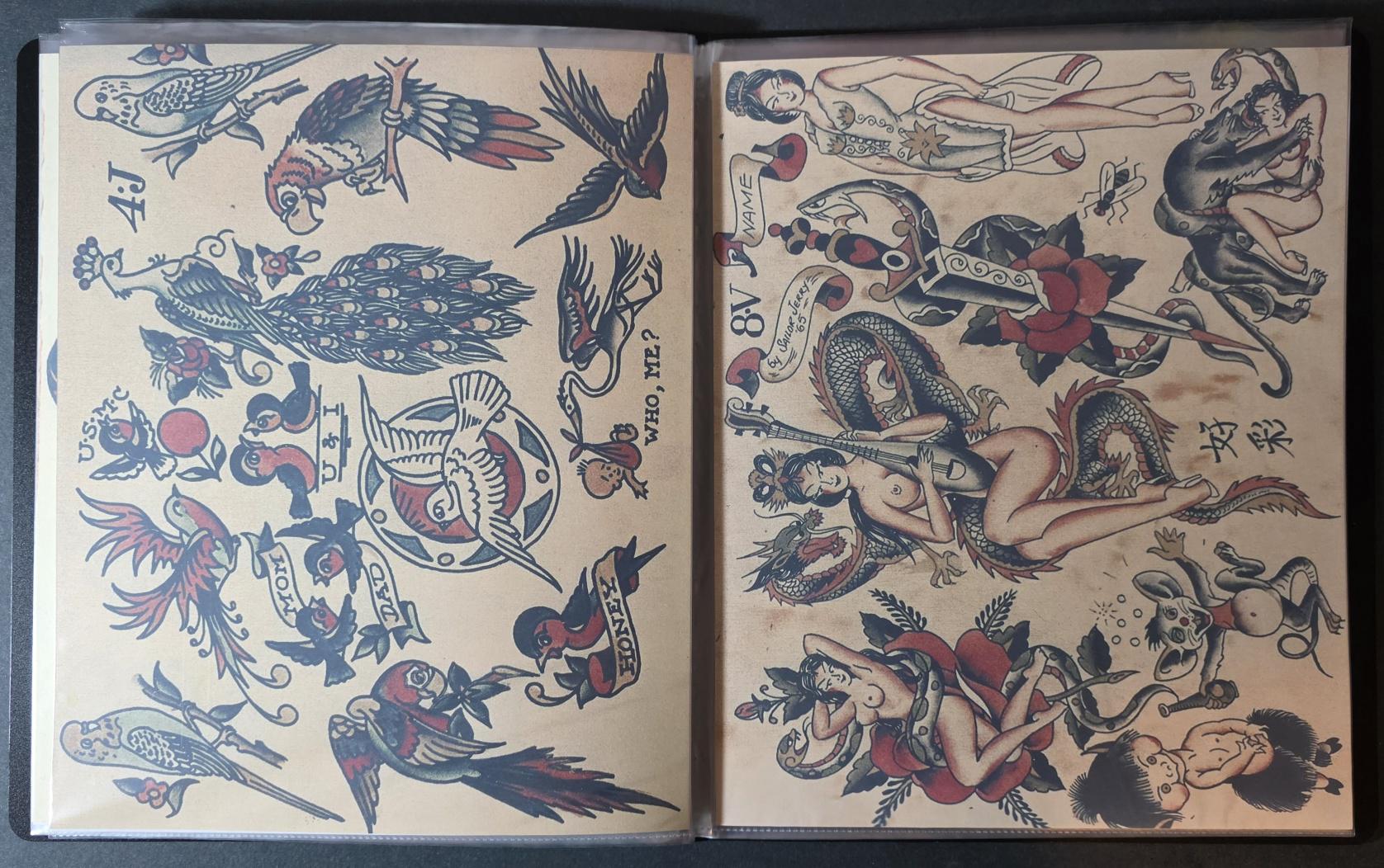 Sailor Jerry Traditional Vintage Style Tattoo Flash Portfolio Book