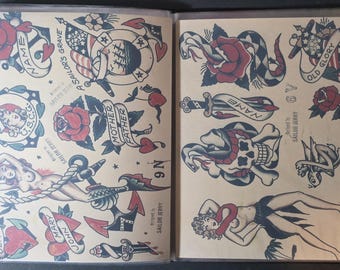 Sailor Jerry Traditional Vintage Style Tattoo Flash Portfolio Book