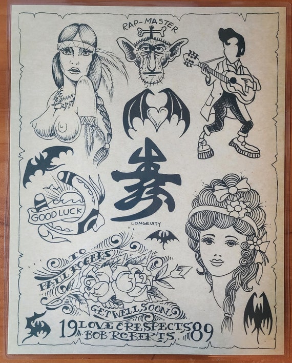 本 K*o様 スポルディング&ロジャース TATTOO FLASH