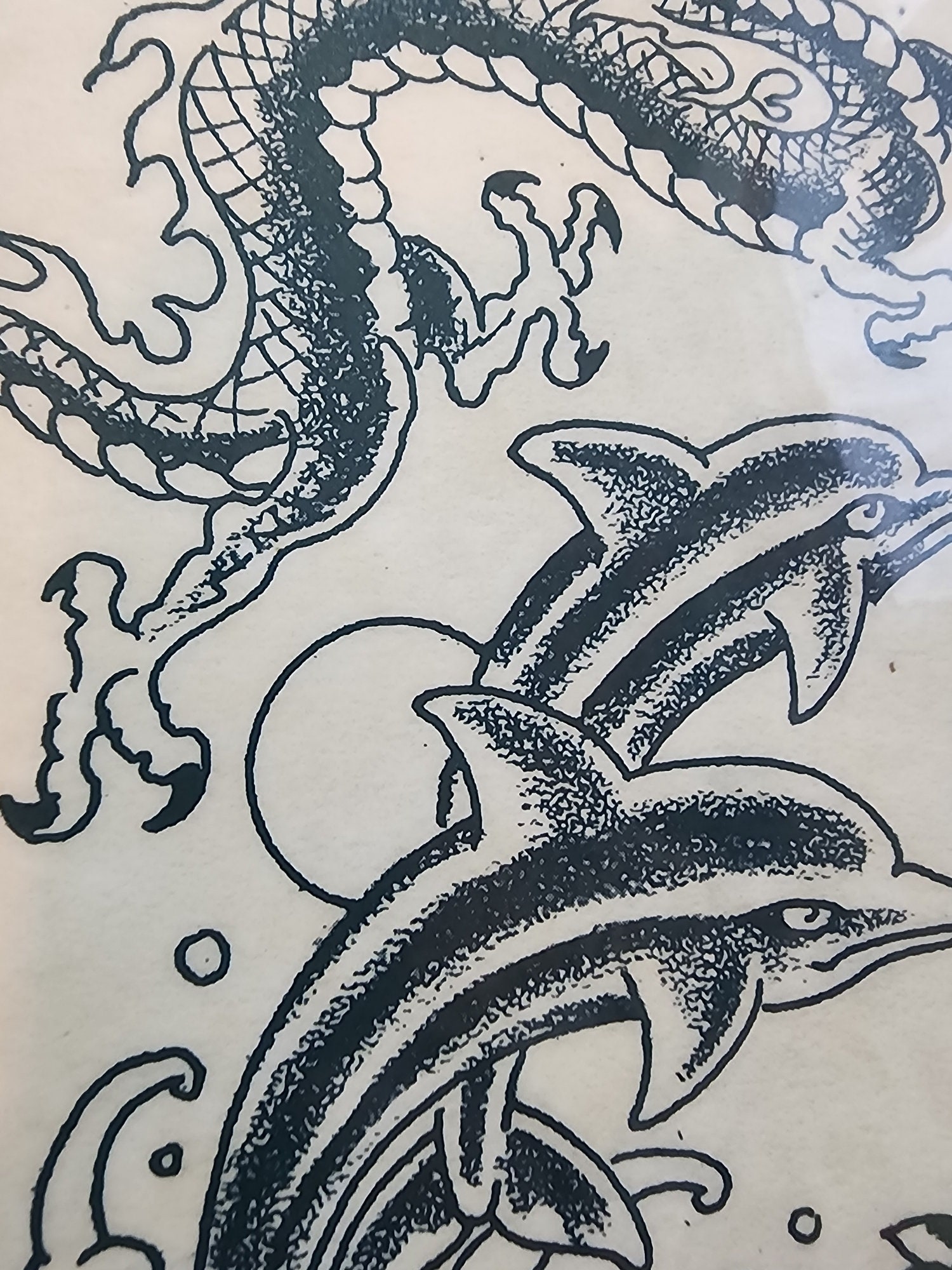 1989 Mike Rollo Malone Traditional Vintage Style Tattoo Flash Sheet for ...