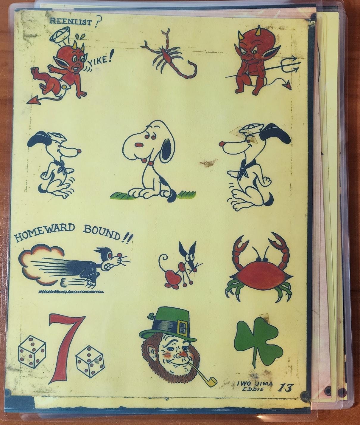 18 Sheets Iwo Jima Eddie Lynch Traditional, Vintage, Classic, Old School  Sailor Tattoo Flash Art, San Diego, CA - Etsy, image size:1209x1425