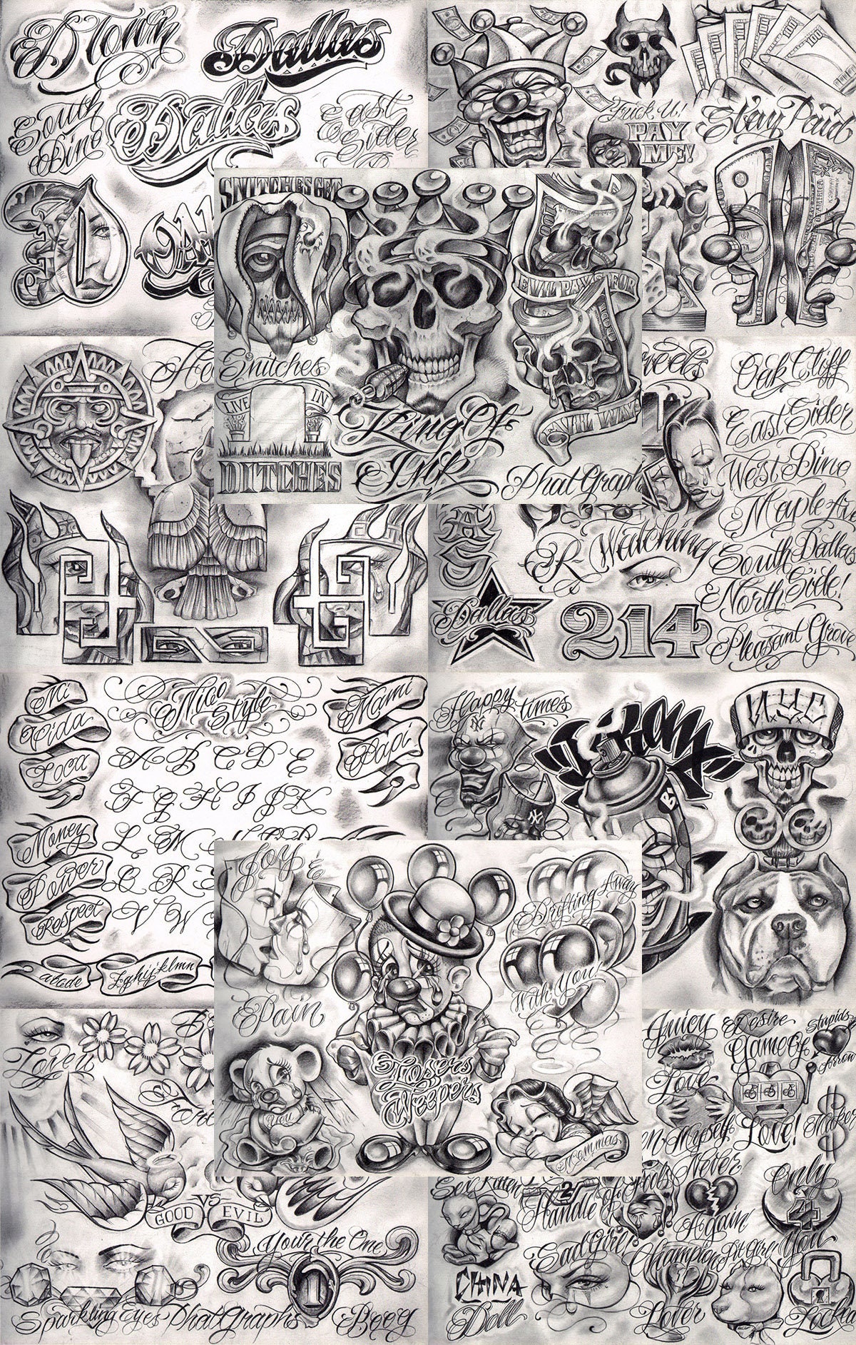 gangster tattoo flash