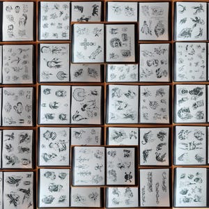 Mike Rollo Malone Tradicional Vintage 42 Hojas De Flash De Tatuaje En El Libro De La Cartera Gran Colección De Ilustraciones De Tatuajes Para La Referencia De Exhibición De La Tienda