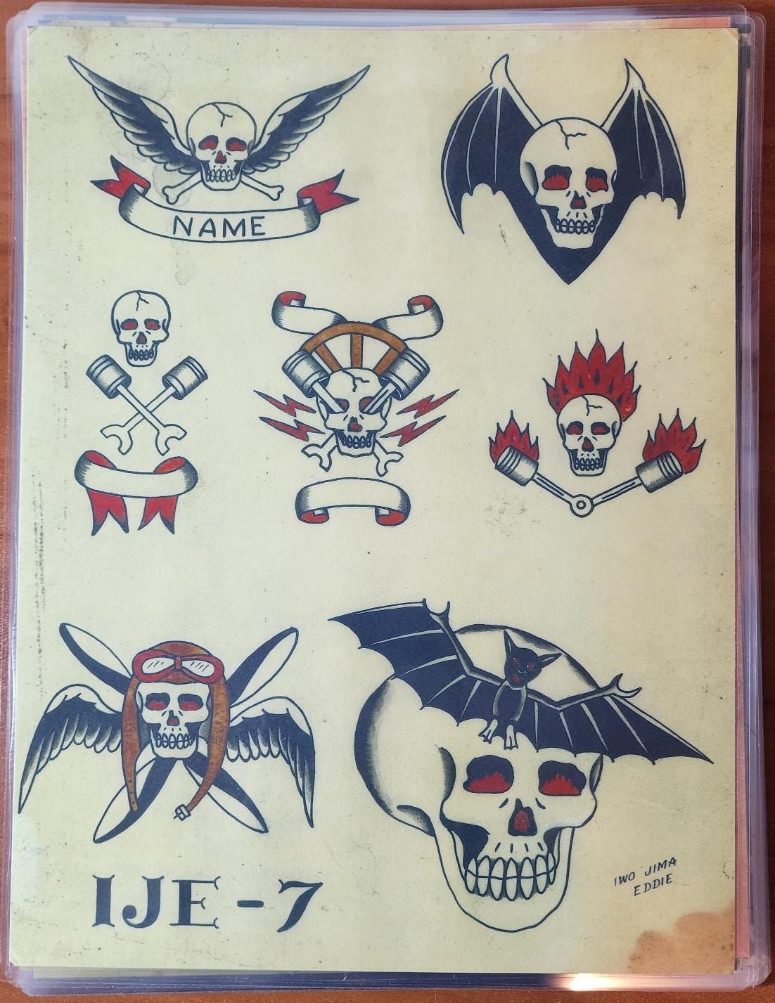 18 Sheets Iwo Jima Eddie Lynch Traditional, Vintage, Classic, Old School  Sailor Tattoo Flash Art, San Diego, CA - Etsy, image size:1102x1427