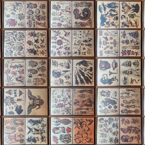 Sailor Jerry Traditional Vintage Style Tattoo Flash 50 Sheets In Portfolio Book USA 11X14, Ships, Girls, USN, Great Tattoo Shop Investment!