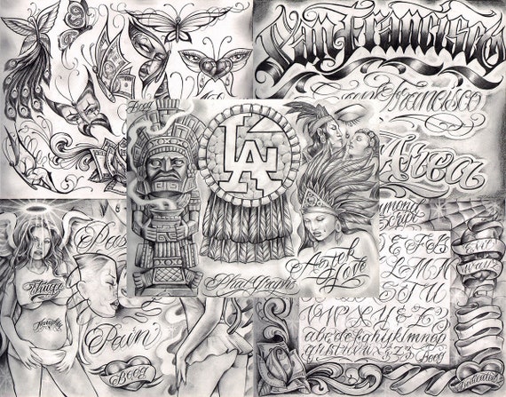 Boog From the Streets With Love Gangsta Style Tattoo Flash 10 - Etsy Canada