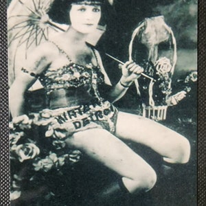 vintage Percy Waters Tatoueur traditionnel, femme tatouée N&B Photo Carte postale 4X6 Old Tattoo Picture