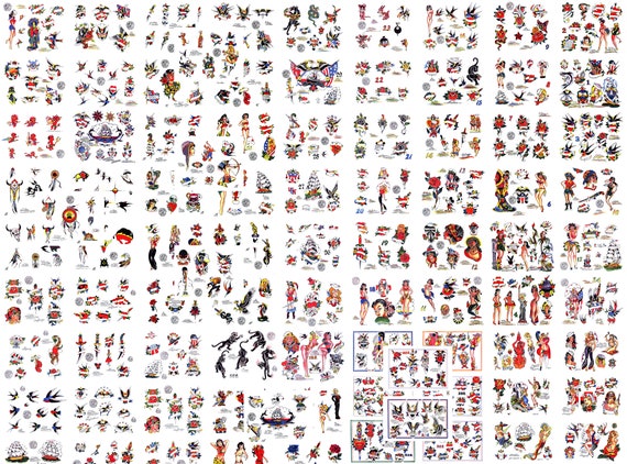 Traditional American Tattoo　ジェリースワロウ Jerry Swallow Traditional American Tattoo Design 2,25 US