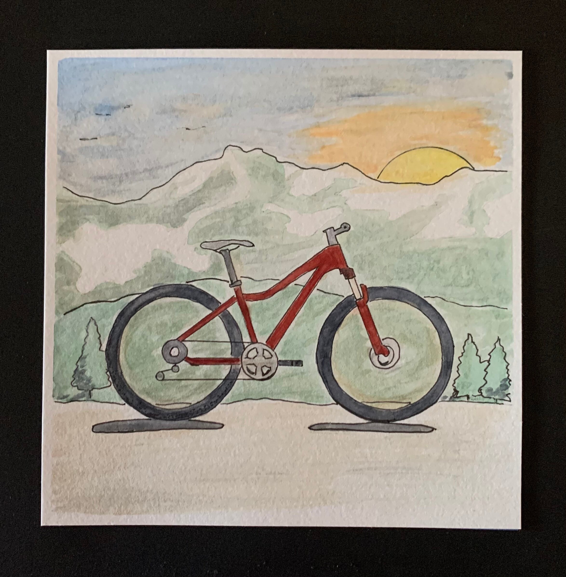 Biking in the Mountains | Etsy