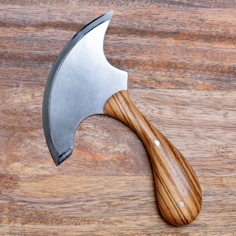 Custom round knife/axe knife for leather Etsy