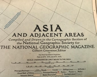 Asia and Adjacent Areas map 1951