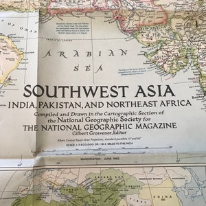 Southwest Asia map 1952