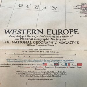 Western Europe map 1950