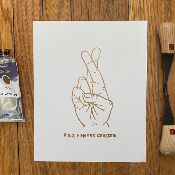 Crossed Fingers - Etsy