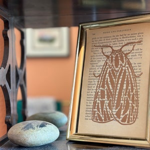 Moth - Hand-pressed and Hand-carved Linocut Print