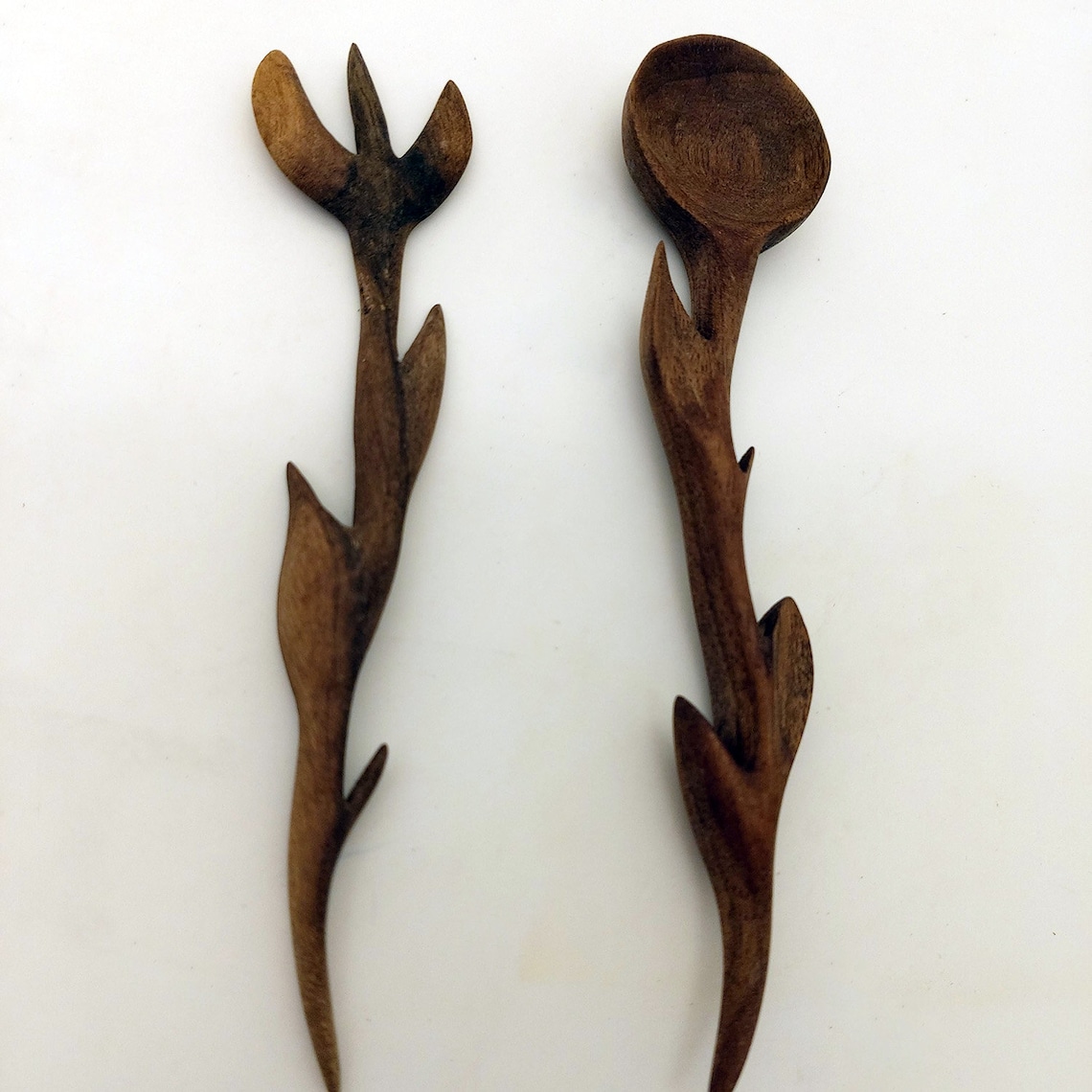 Spoon and Fork Leaf Design Etsy
