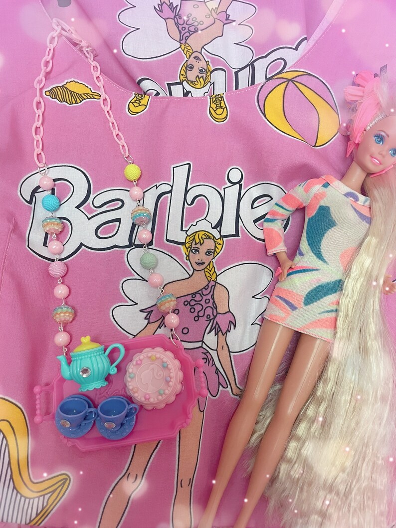 Kitschy Kawaii Kidcore Fairykei Barbie Toy Statement Necklace Etsy