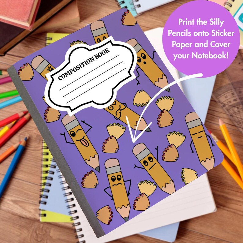 Printable Composition Notebook Back to School Custom Notebook PNG Junk ...