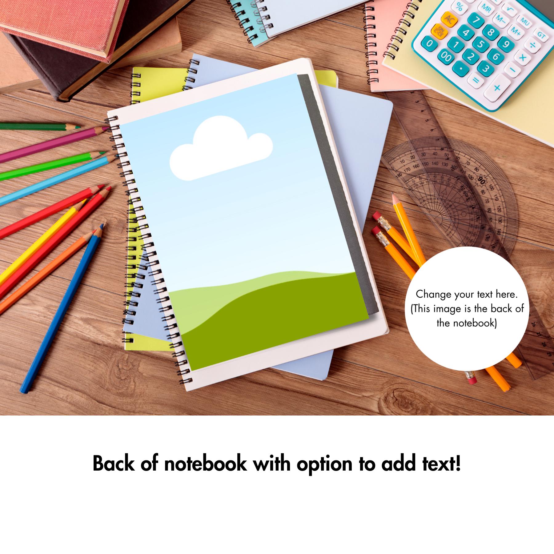 Compasition Notebook Back Composition Notebook Cover Mockup Front and Back for Canva Back to ...