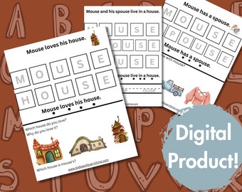 CVC Worksheets AT Word Family Decodable Reader Preschool Activities ...