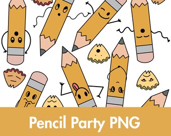 Back to School, Pencil Party PNG, Pencil Box, Preschool PNG, Kindergarten, Cute Pencils, Back to School Bulletin Board, Bulletin Board Kit