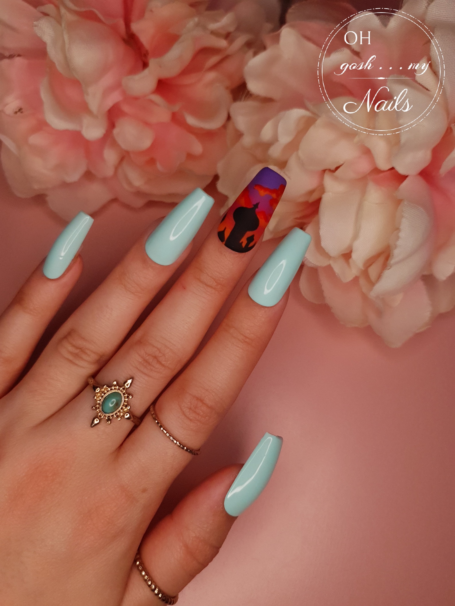 Disney princess Jasmine Nails Hand painted design Press on | Etsy