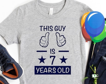 7th Birthday Shirt, Toddler Birthday, Kids Birthday Shirts, Seven Shirt, Boys 7th Birthday Shirt, Girls 7th Birthday Shirt, Birthday Shirt