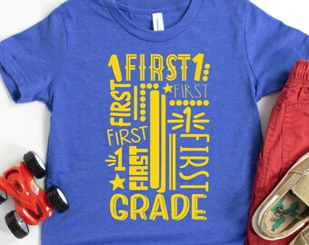 1st Grade Shirt, Happy First Day of School Shirt, First Grade Shirt, Back to School Shirt, 1st Grade Kids Shirt, School Shirt, Teacher Shirt