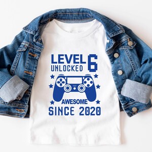 6th Birthday Shirt, Gamer Birthday Shirt, Kids Birthday Shirts, Sixth Birthday Shirt, Boys 6th Birthday Shirt, 6th Birthday Shirt Gift Shirt image 1