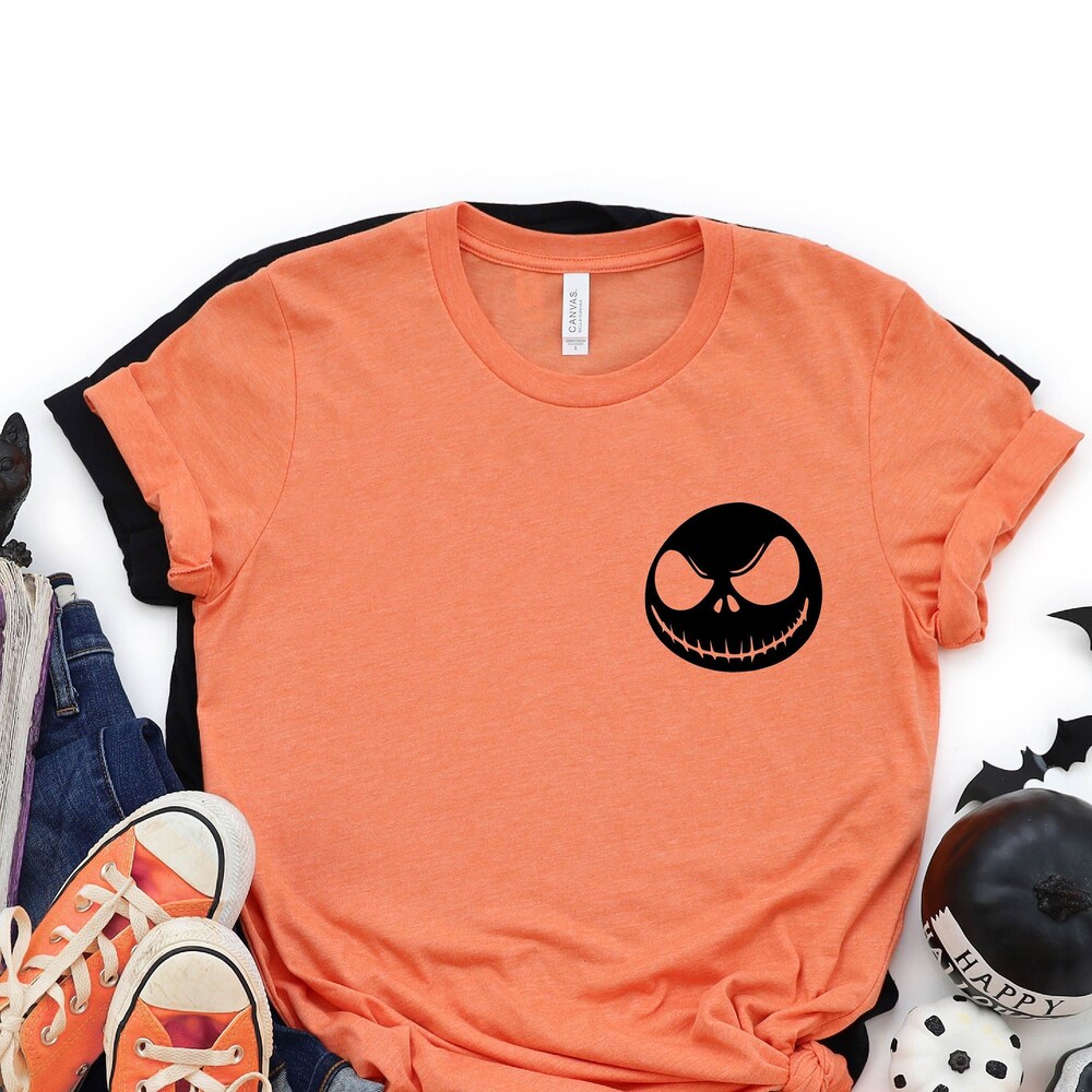 Halloween Shirt, Jack Skellington Shirt, Halloween Party T-Shirt, Fall Shirt, Halloween Gift Shirts, Funny Halloween T-Shirt Scary Halloween Donuink Store