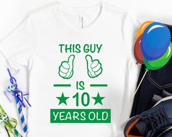 Birthday Shirt for Kids, Toddler Birthday, 10th Birthday Shirts, Tenth Birthday Shirt, Boys 10th Birthday Shirt, Girls 10th Birthday T-shirt