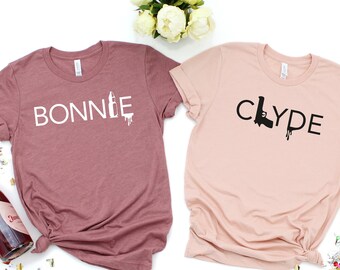 Bonnie and Clyde Shirt, Couple Shirt, Honeymoon Shirt, Wife and Husband Shirt, Matching Couple Shirt, Just Married Shirts, Couple Outfits