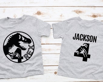 Dinosaur Birthday Shirt, Kids Birthday T-shirt, 4th Birthday Boy Shirts, Rex Birthday Shirt, Fourth Birthday Shirt,  Birthday Gift for Kids