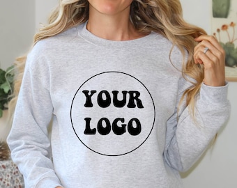 Custom Logo Sweatshirt, Personalized Logo Sweatshirt, Brand Logo Sweatshirt, Custom Team Member Sweatshirt, Customizable Logo Sweatshirt